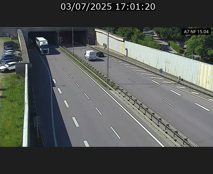 Caméra trafic Luxembourg - A7, Tunnel Mersch, entrée sud, direction Ettelbruck
