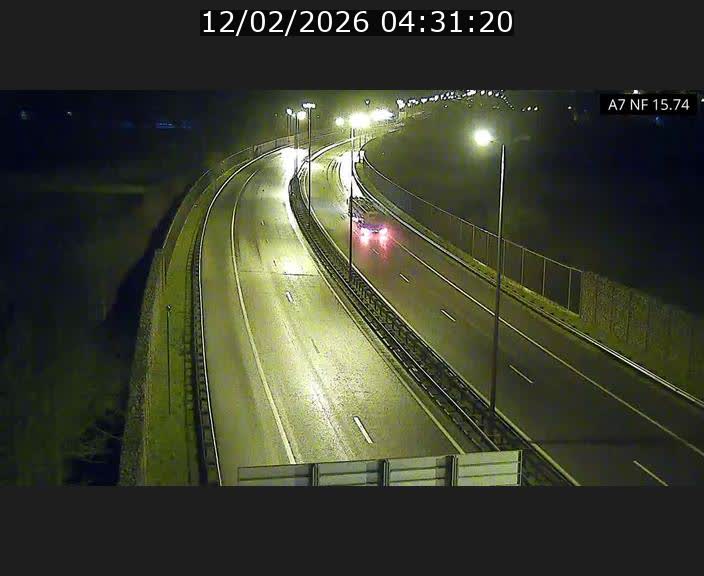 Caméra trafic Luxembourg - A7, Tunnel Mersch, entrée nord, direction Lorentzweiler