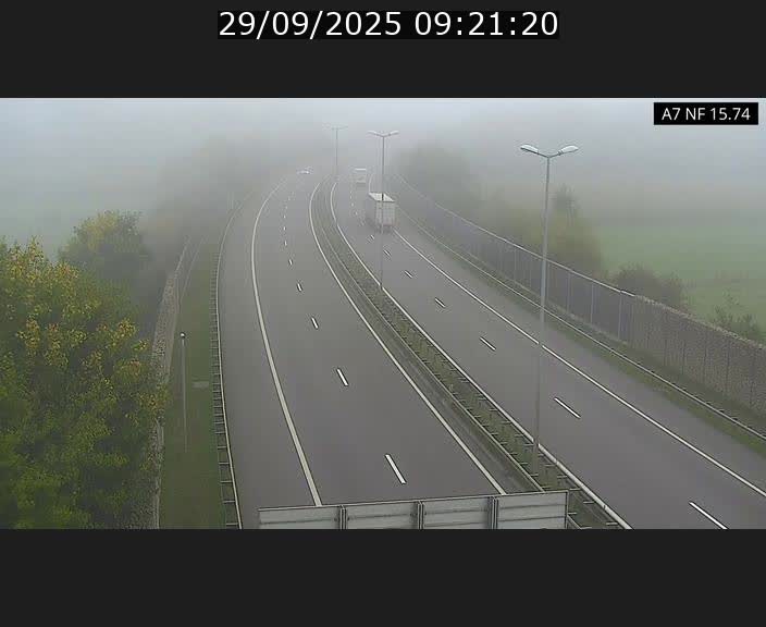 Caméra trafic Luxembourg - A7, Tunnel Mersch, entrée nord, direction Lorentzweiler