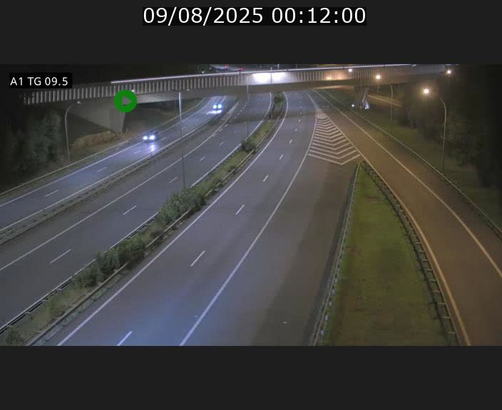 Traffic live webcam Luxembourg Jonction Grünewald - A1 direction Luxembourg-ville - BK 9.5