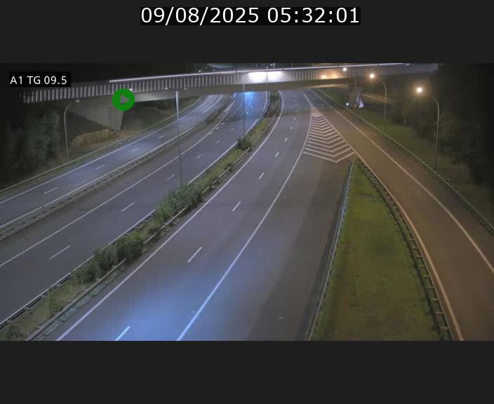 Traffic live webcam Luxembourg Jonction Grünewald - A1 direction Luxembourg-ville - BK 9.5