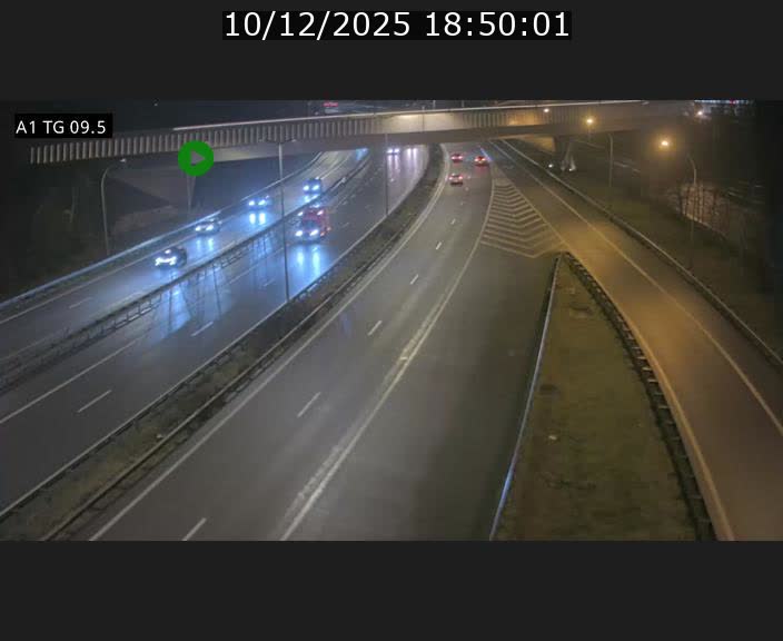 Traffic live webcam Luxembourg Jonction Grünewald - A1 direction Luxembourg-ville - BK 9.5
