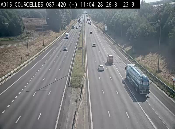 Webcam autoroute Belgique - Viesville - E42 direction Mons - BK 84.35