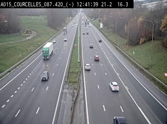 Webcam autoroute Belgique - Viesville - E42 direction Mons - BK 84.35