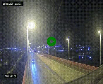 Webcam autoroute sur le périphérique de Bordeaux (A630) au nord de la ville. Caméra située sur le Pont d'Aquitaine.