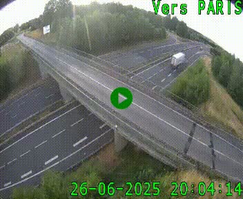 Clone of Caméra routière sur l'autoroute A20 au nord de Limoges, à la jonction avec la N520. Vue orientée vers Paris