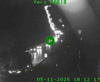 Caméra routière sur l'autoroute A20 à Bessines-sur-Gartempe. Vue orientée vers Paris