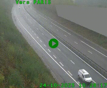 Caméra routière sur l'autoroute A20 à Saint-Pardoux-l'Ortigier, à la jonction avec l'A89. Vue orientée vers Paris