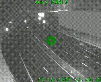 Caméra routière sur l'autoroute A20 à Brive-la-Gaillarde, à la jonction avec l'A89. Vue orientée vers Paris