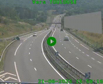 Caméra routière sur l'autoroute A20 à Noailles, en périphérie de Brive-la-Gaillarde. Vue orientée vers Toulouse