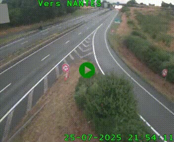 Webcam N147 au nord de Poitiers et à la jonction avec la A10