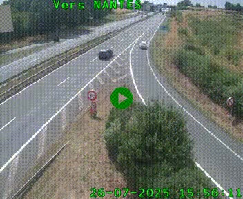 Webcam N147 au nord de Poitiers et à la jonction avec la A10