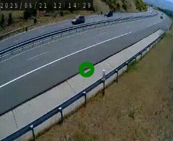 Caméra autoroute A75 à hauteur de la sortie 42 (Rodez, Laissac, Aire de l'Auvergne) située sur la commune d'Auberoques, près de Sévérac-le-Château