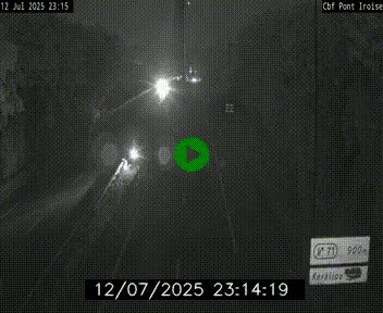 Webcam sur la N165 après le Pont de l'Iroise, à l'entrée de Brest