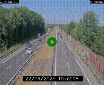 Webcam sur le périphérique de Rennes (N136) à hauteur de Maurepas, au nord de la ville