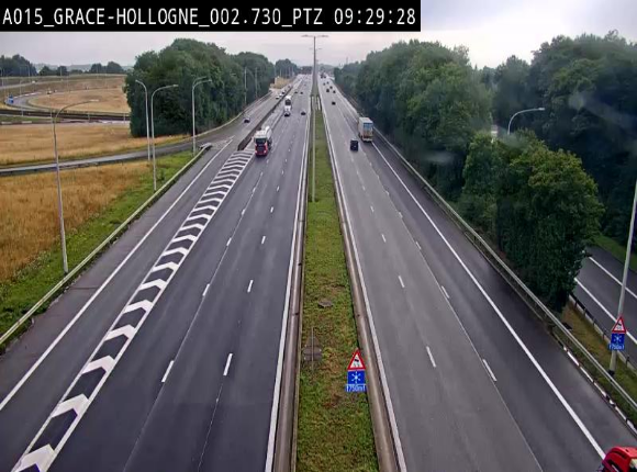 Caméra trafic Belgique - Grâce-Hollogne - E42, jonction avec A604, direction Loncin/Aéroport de Liège -  BK 3.2