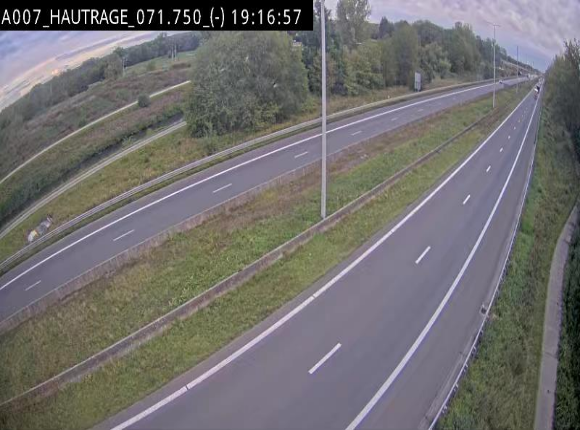 Webcam autoroute Belgique - Hautrage - E19 - BK 71.7