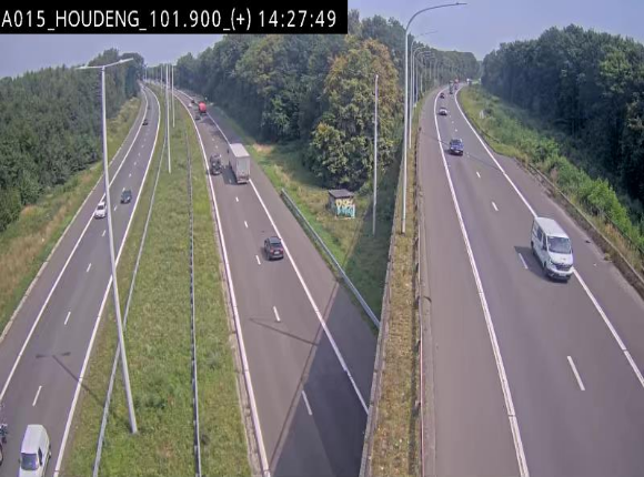 Webcam autoroute Belgique - Houdeng-Goegnies - Jonction E19/E42 direction Tournai/Mons - BK 101.85