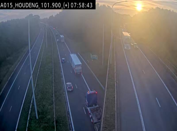 Webcam autoroute Belgique - Houdeng-Goegnies - Jonction E19/E42 direction Tournai/Mons - BK 101.85