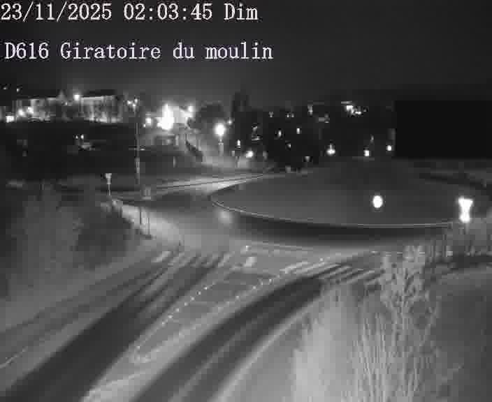 Webcams sur la D616, sur le contournement d'Audun-le-Tiche. Vue orientée vers le rond-point du Moulin, en provenance du Luxembourg