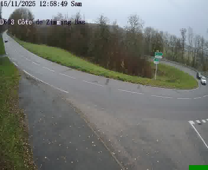 Webcam sur la D603 située dans la Côté de Zimming-bas, dans le virage en demi-tour, à la jonction avec la D74