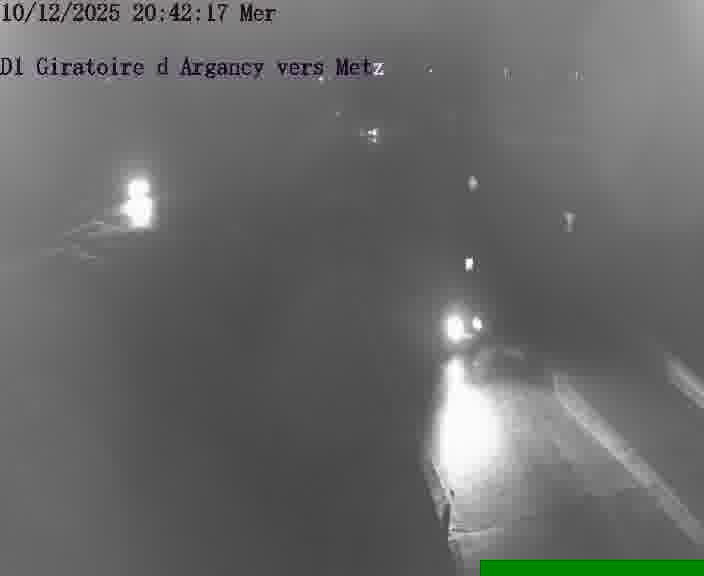 Webcam installée le long de D1 (France) à Argancy, pointée vers Metz, utile pour suivre précisément les conditions de trafic.