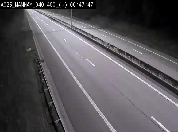 Webcam autoroute A26/E25 à hauteur de Manhay, après la jonction avec la N651 en direction de Liège - BK 40.4