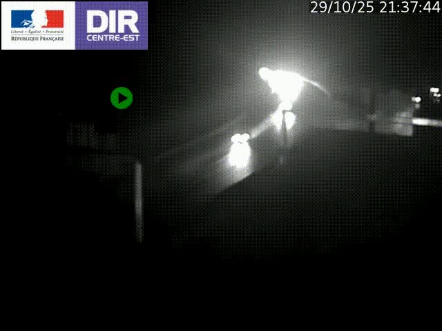 Caméra de circulation routière sur le boulevard périphérique Laurent Bonnevay de Lyon (D383) à hauteur de Bron, avant la jonction avec l'A43. Vue orientée vers l'échangeur