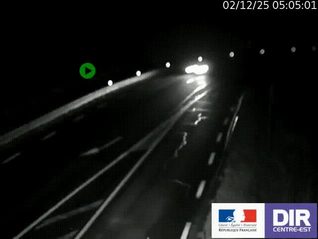 Webcam sur le col Pin Bouchain, vue orientée vers Roanne, en provenance de Lyon sur la nationale 7 (N7)