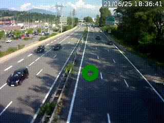 Caméra routière à hauteur des centres commerciaux et de la sortie 14 en direction d'Albertville