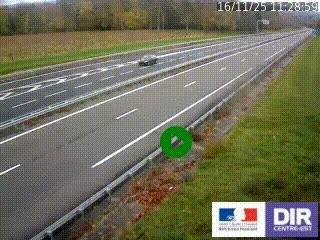 Webcam autoroute sur l'A77 à hauteur de Pouilly-sur-Loire en direction de Nevers