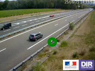 Webcam autoroute sur l'A77 à hauteur de Pouilly-sur-Loire en direction de Nevers