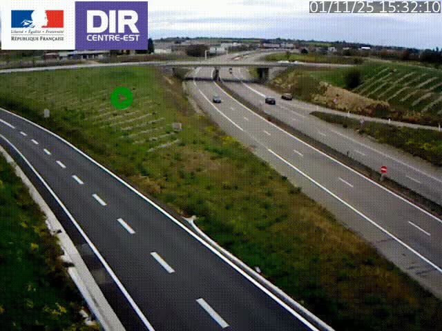 Webcam sur le contournement de Valence, sur la Nationale 7, caméra orientée vers Lyon