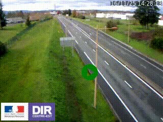 Webcam à Mably, à proximité de Roanne en direction de Moulins sur la N7