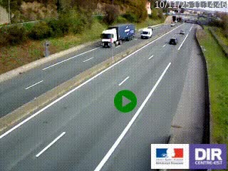 Caméra autoroutière sur l'A47 à hauteur de Givors, a proximité de Lyon. La webcam est orientée vers Lyon