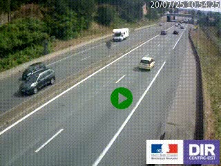Caméra autoroutière sur l'A47 à hauteur de Givors, a proximité de Lyon. La webcam est orientée vers Lyon