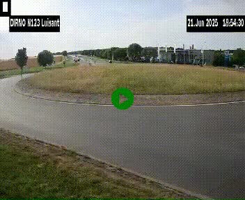 Webcam en périphérie de Chartres sur la N123, à hauteur de Luisant. Vue orientée vers Chartres