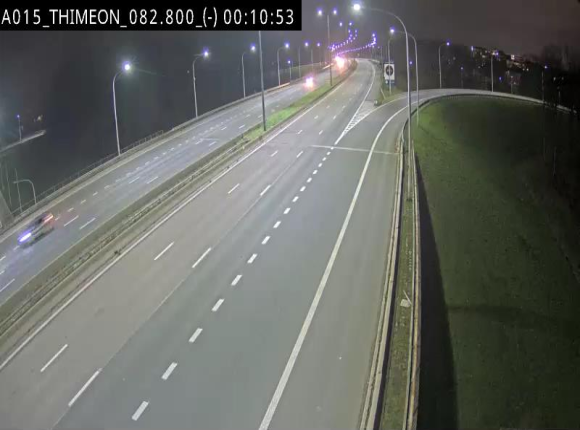 Caméra trafic Belgique - Thiméon - E42, jonction avec A54 (E420) direction La Louvière/Charleroi - BK 82.82
