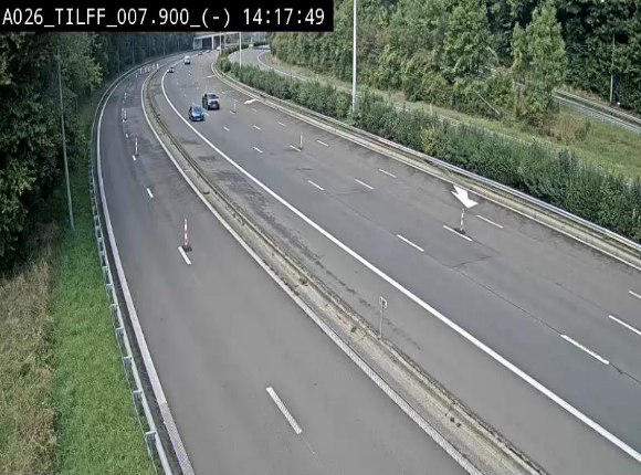 Webcam autoroute A26/E25 à Esneux, en Belgique en direction Luxembourg - BK 7.9
