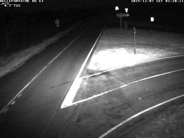 Webcam à Bellefontaine dans les Vosges à 552 mètres d'altitude sur la D63, à la jonction avec la D20A
