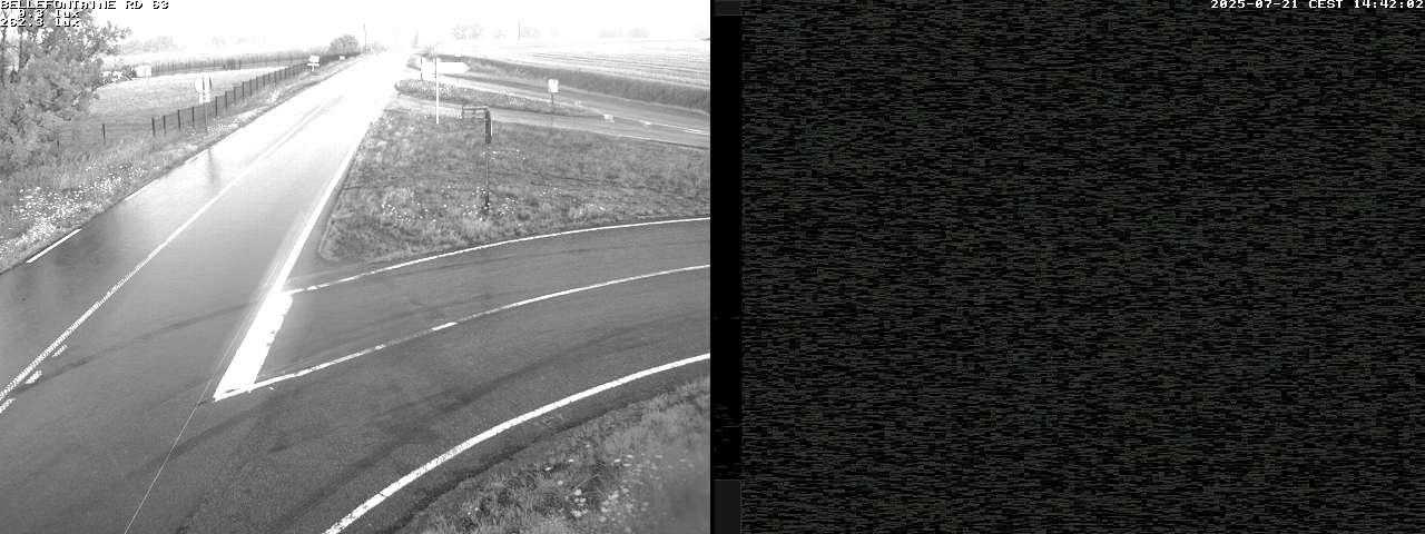 Webcam à Bellefontaine dans les Vosges à 552 mètres d'altitude sur la D63, à la jonction avec la D20A