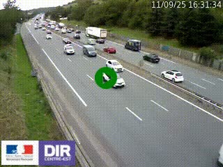 Webcam routière à Saint-Etienne-Terrenoire sur la RN88 avant la jonction entre l'A72 et le Boulevard Périphérique de Saint-Etienne