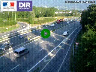 Caméra routière à hauteur de la sortie 15 Chambéry-centre au PK 4,103 en direction d'Albertville
