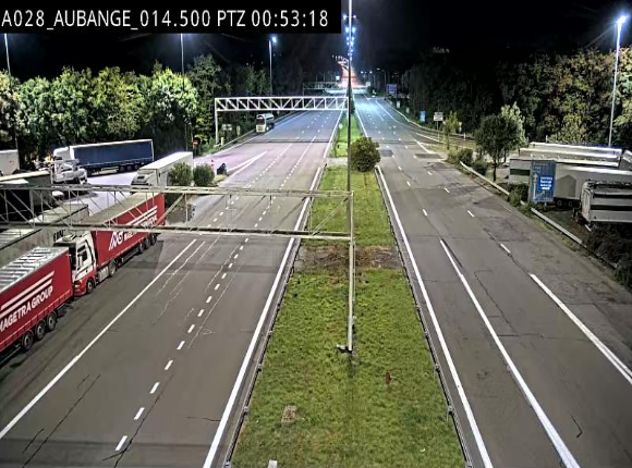 Webcam autoroute Belgique - Aubange - A28 direction Arlon - BK 14
