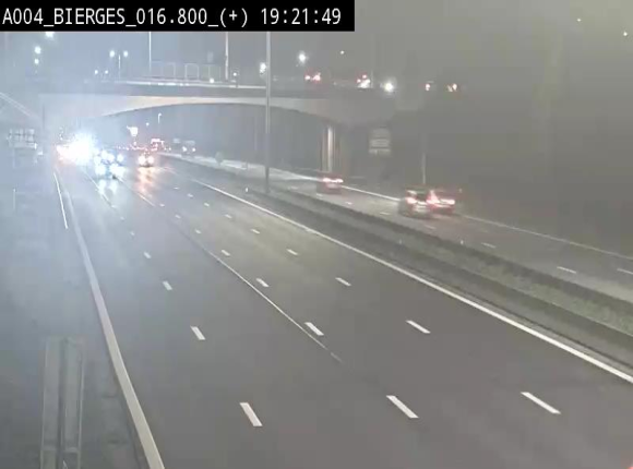 Webcam à Wavre, à hauteur de la sortie 5 Bierges. Vue orientée vers Namur