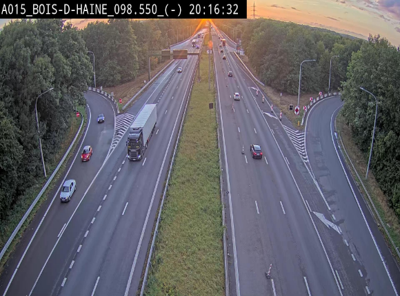 Webcam autoroute Belgique - Bois d'Haine - E42 - BK 98.6