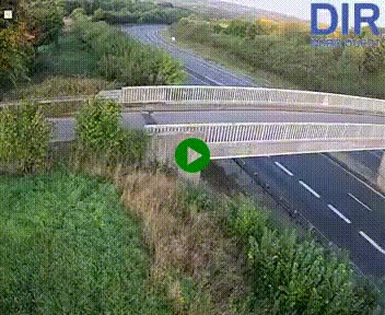 Webcam sur A84 à hauteur de Pont-Farcy, au niveau du pont autoroutier sur la Vire, au sud de Saint-Lô