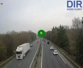 Webcam sur le périphérique de Caen (N814) à l'est de la ville, à Mondeville hauteur de la sortie 2, Presqu'île-Rives de l'Orne, au bout de l'autoroute A13