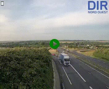 Webcam au début de l'A84 sur le périphérique Ouest de Caen (N814) à hauteur de la sortie 9, Porte de Bretagne