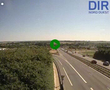 Webcam au début de l'A84 sur le périphérique Ouest de Caen (N814) à hauteur de la sortie 9, Porte de Bretagne